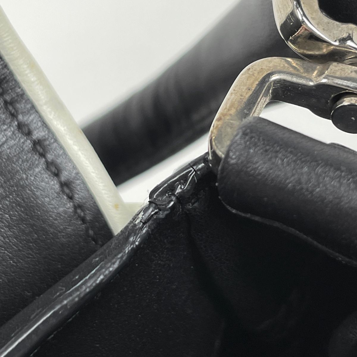 Prada Logo Handbag Leather — view 8