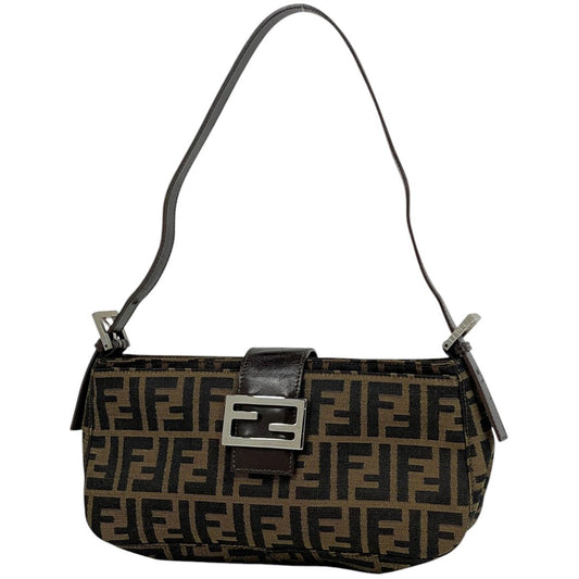 Fendi Shoulder Bag Canvas Brown