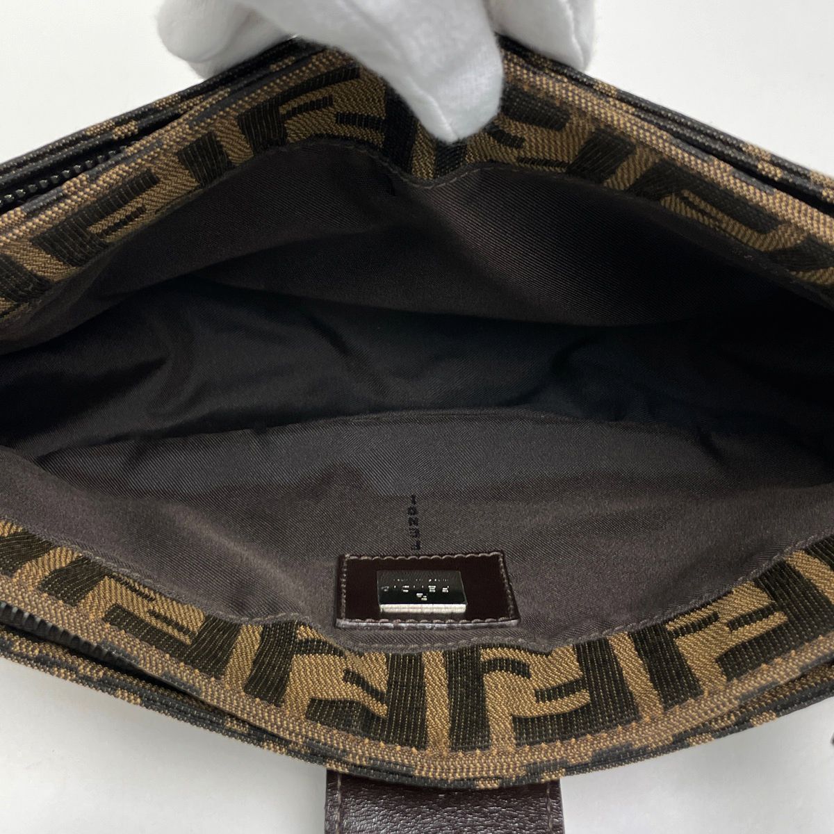 Fendi Shoulder Bag Canvas Brown — view 8