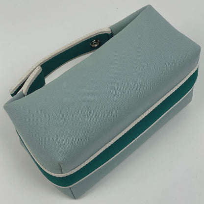 Hermes Black PM Pouch Logo Handbag Cotton toblue — view 2