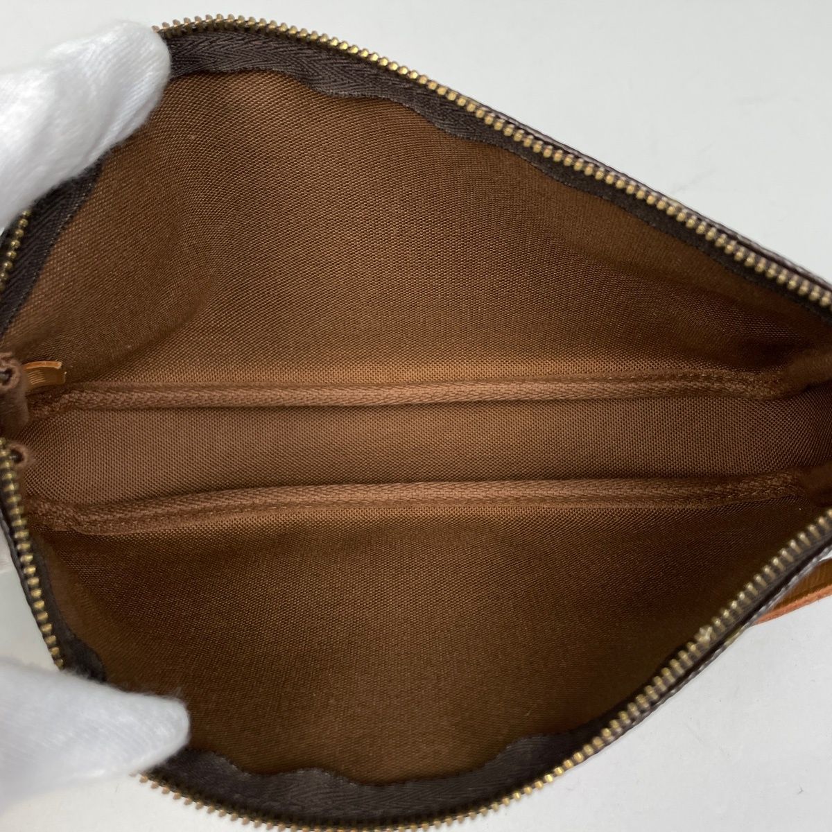 Louis Vuitton Pochette Makeup Cosmetics Pouch Monogram Brown — view 8