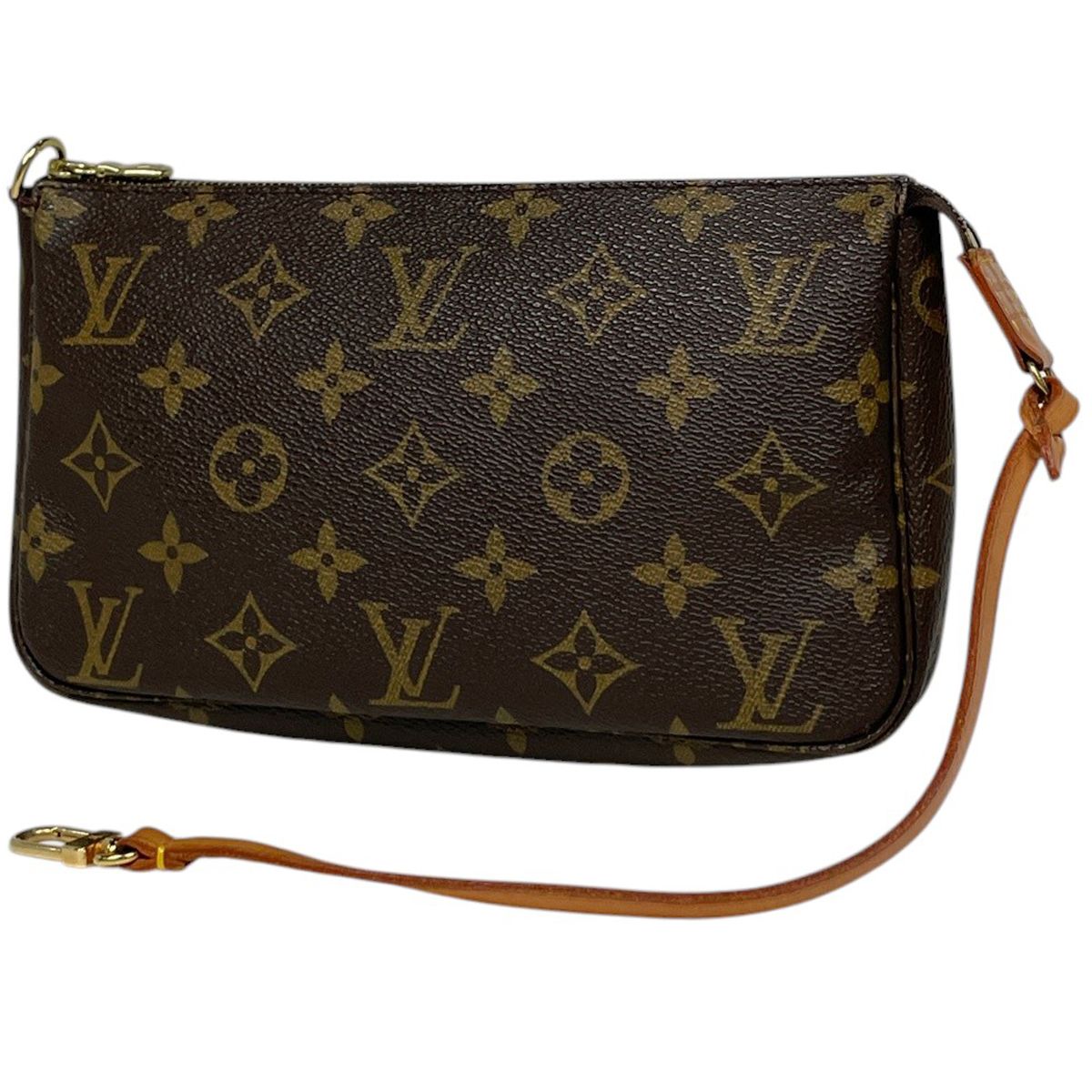 Louis Vuitton Pochette Makeup Cosmetics Pouch Monogram Brown