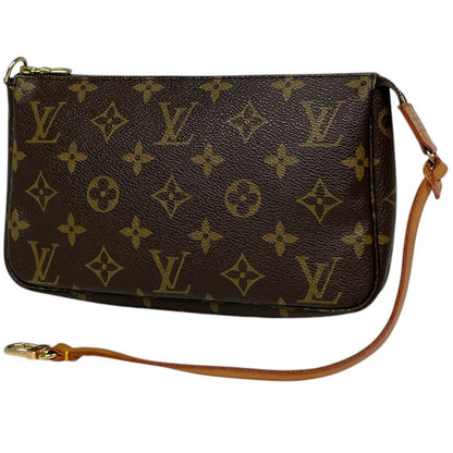 Louis Vuitton Pochette Makeup Cosmetics Pouch Monogram Brown