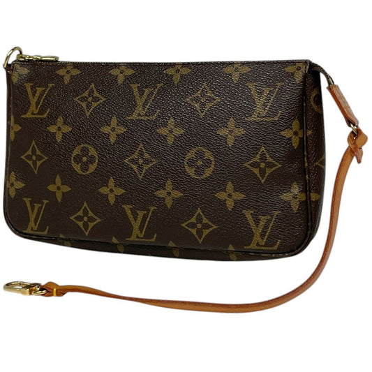 Louis Vuitton Pochette Makeup Cosmetics Pouch Monogram Brown