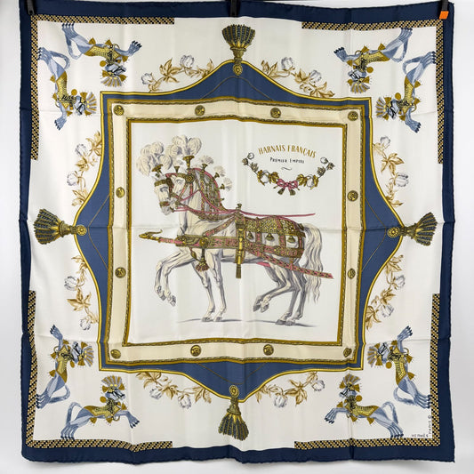Hermes Carre 90 Scarf Silk Multicolor Vintage