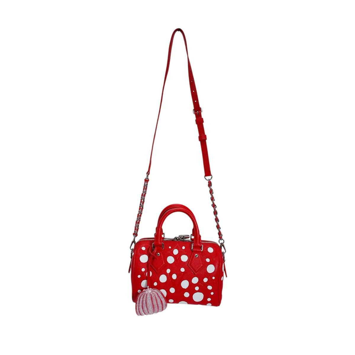 Louis Vuitton Empreinte Speedy Bandouliere 25 Yayoi Kusama Shoulder Bag Red — view 4