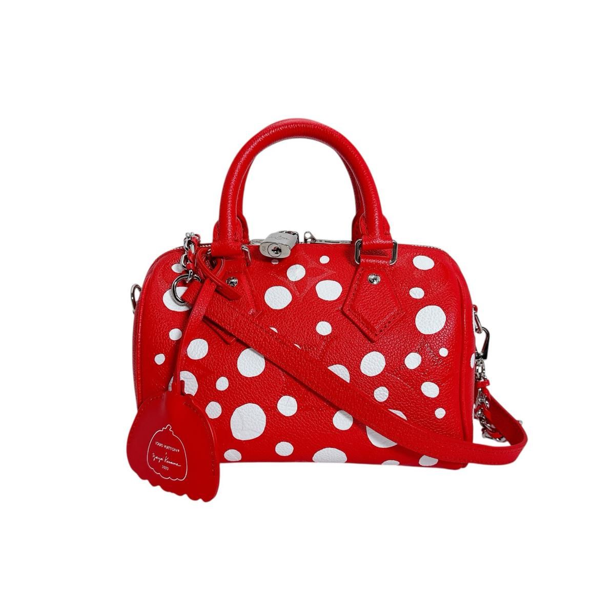 Louis Vuitton Empreinte Speedy Bandouliere 25 Yayoi Kusama Shoulder Bag Red — view 2