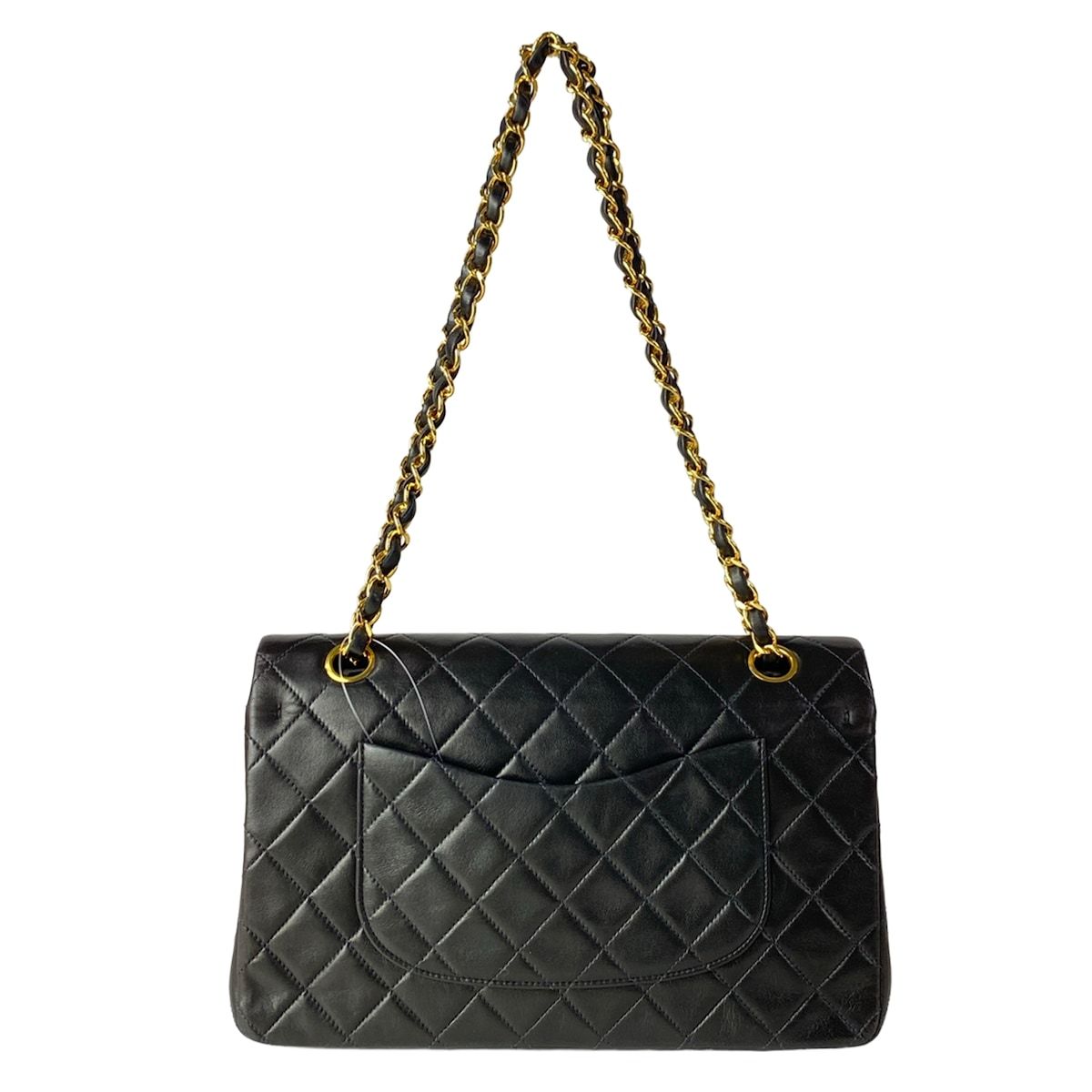 Chanel Shoulder Bag Double Quilted Black Gold Che — view 3