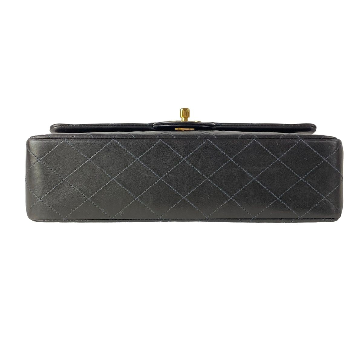 Chanel Shoulder Bag Double Quilted Black Gold Che — view 5