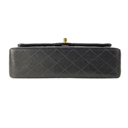 Chanel Shoulder Bag Double Quilted Black Gold Che — view 5