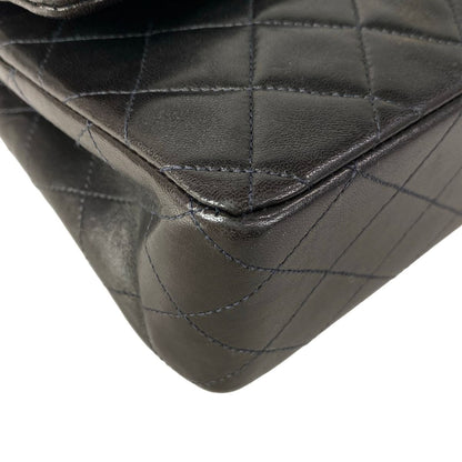 Chanel Shoulder Bag Double Quilted Black Gold Che — view 6