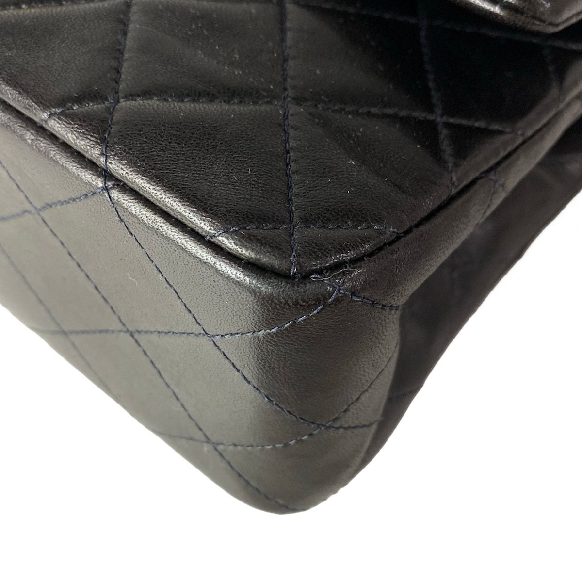 Chanel Shoulder Bag Double Quilted Black Gold Che — view 7
