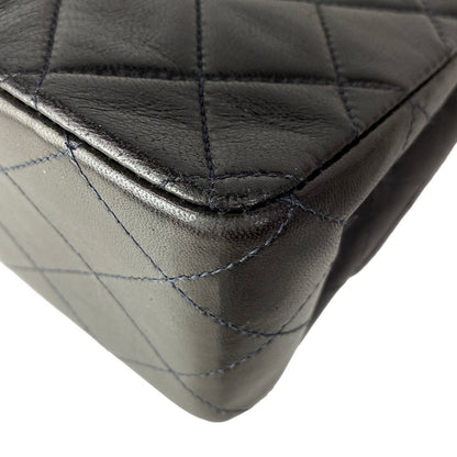 Chanel Shoulder Bag Double Quilted Black Gold Che — view 9