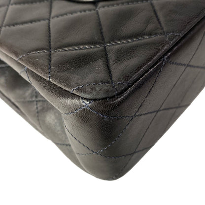 Chanel Shoulder Bag Double Quilted Black Gold Che — view 8