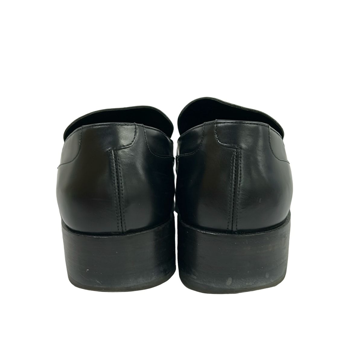 Gucci Loafers 41 Black Plate Logo Leather — view 3