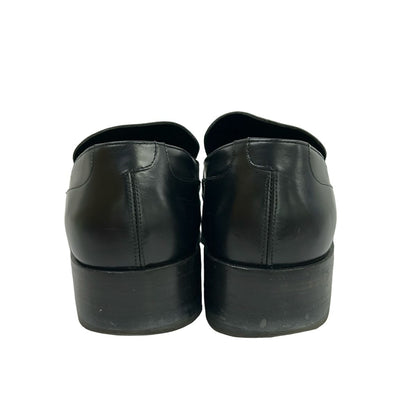 Gucci Loafers 41 Black Plate Logo Leather — view 3