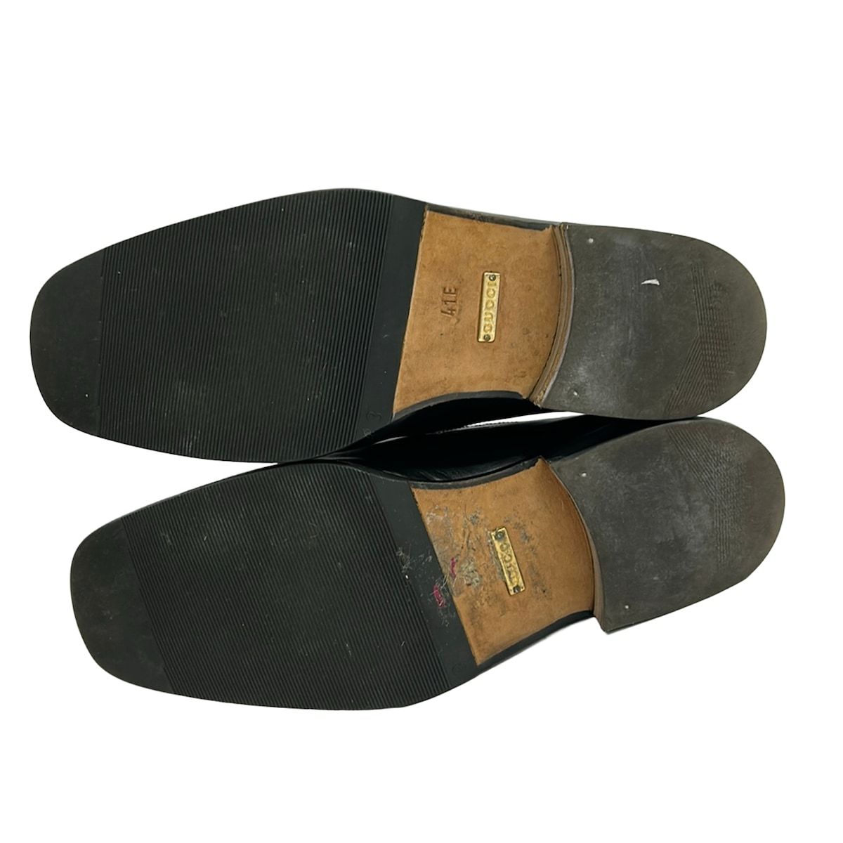 Gucci Loafers 41 Black Plate Logo Leather — view 4