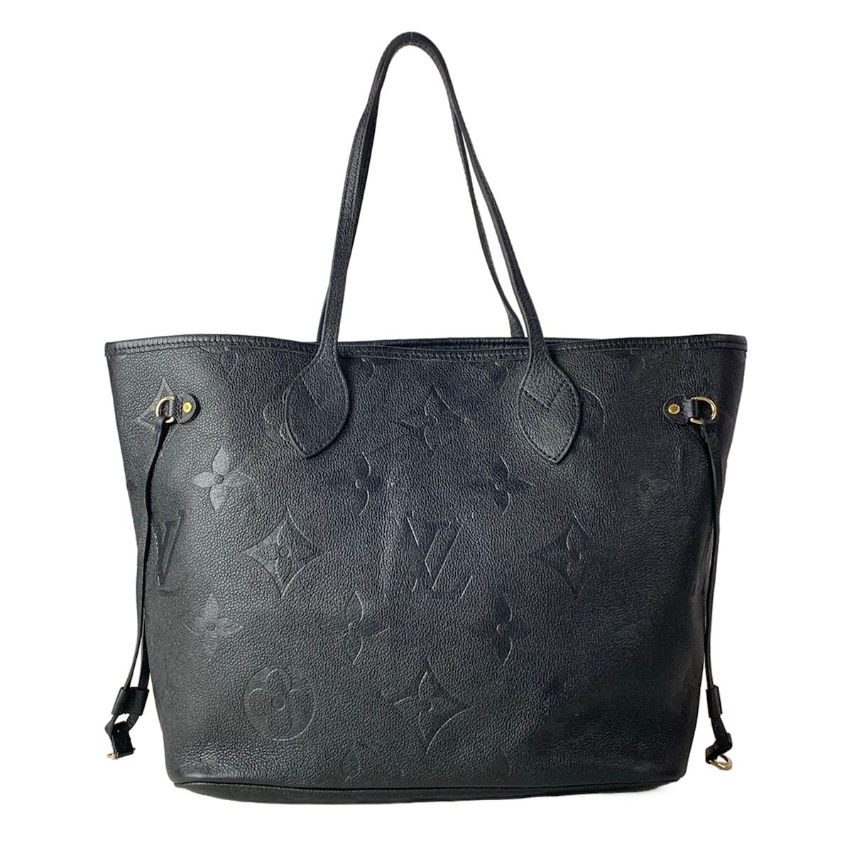 Louis Vuitton Tote Monogram Empreinte Neverfull MM Noir Leather Cowhide