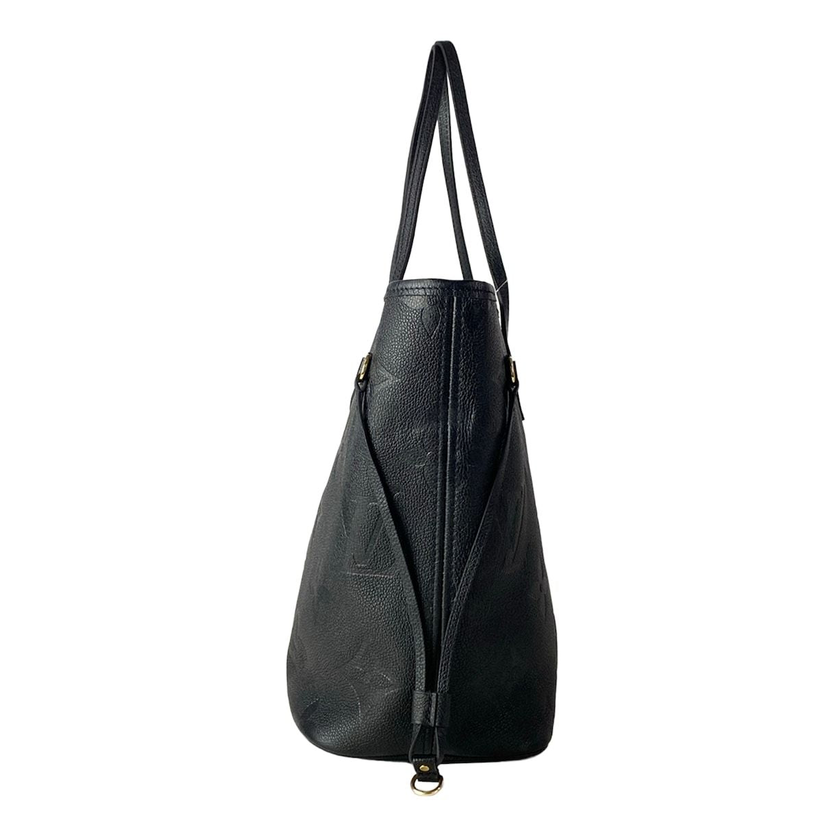 Louis Vuitton Tote Monogram Empreinte Neverfull MM Noir Leather Cowhide — view 4
