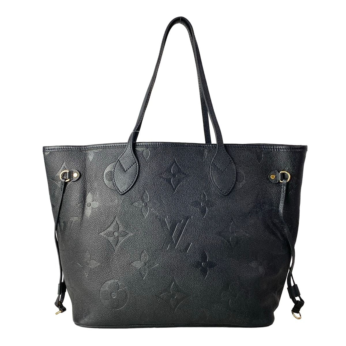 Louis Vuitton Tote Monogram Empreinte Neverfull MM Noir Leather Cowhide — view 3