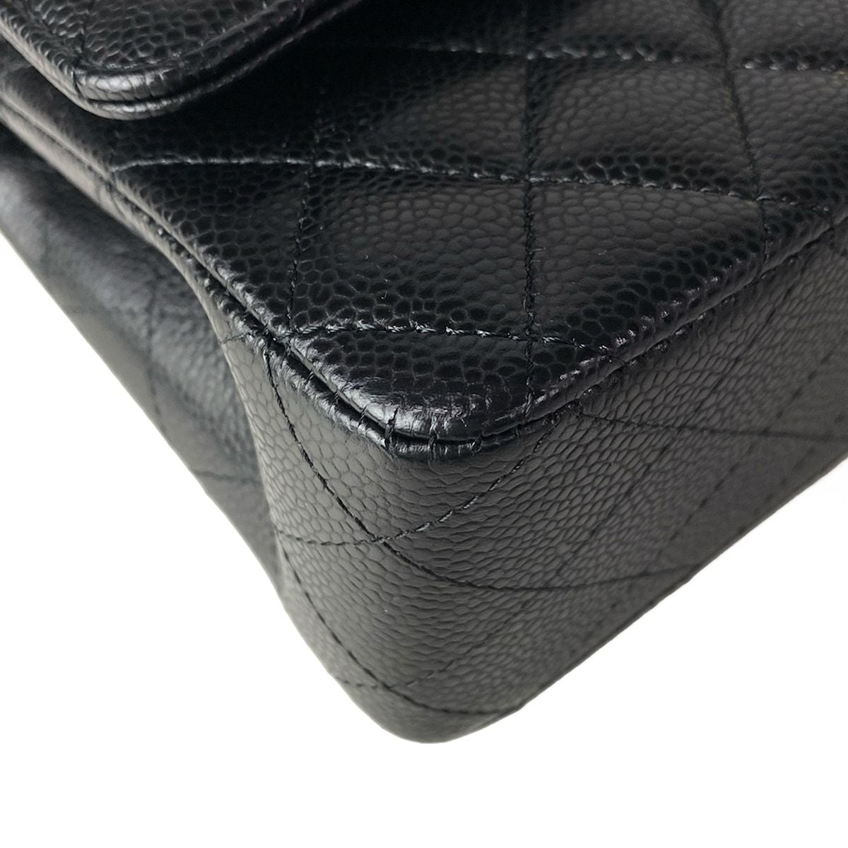 Chanel Shoulder Bag Double Quilted Black Gold — view 6