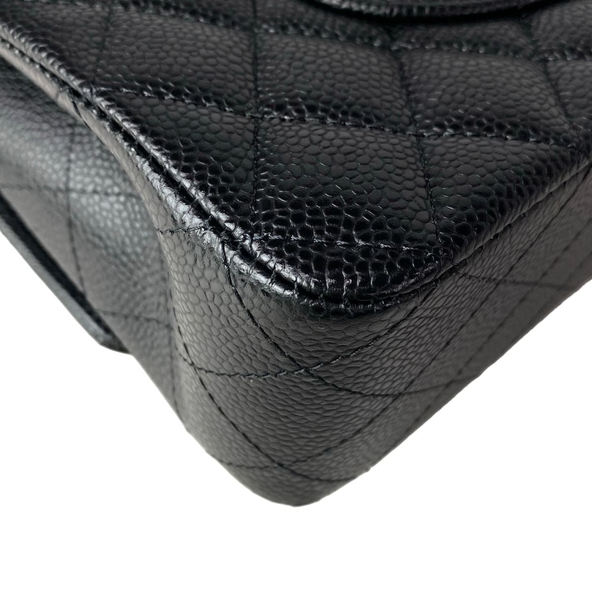 Chanel Shoulder Bag Double Quilted Black Gold — view 8