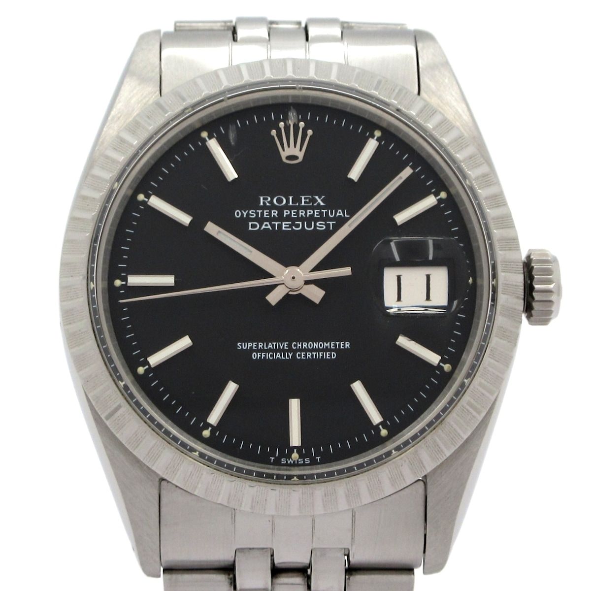 Rolex Watch SS lawindshield Black