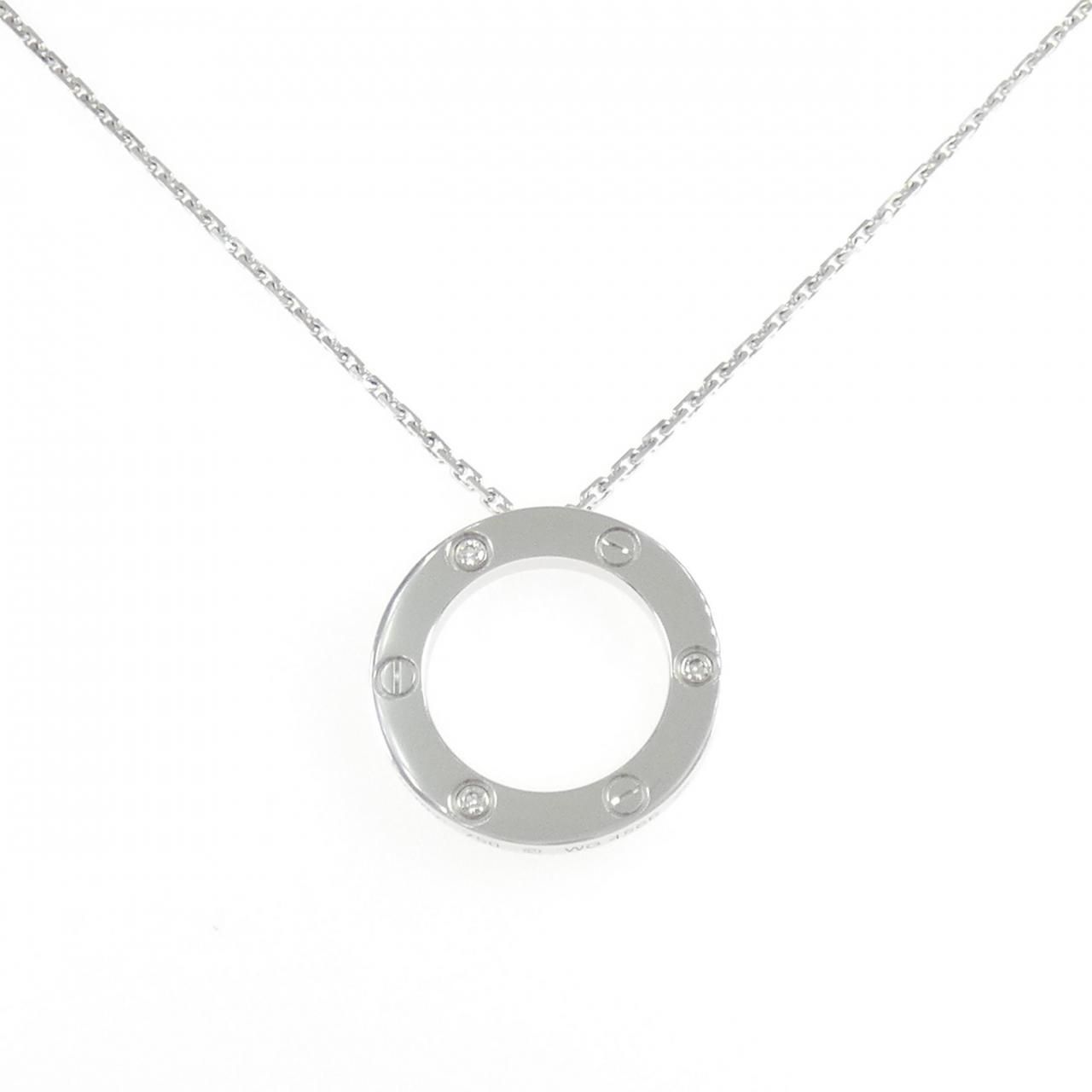 Cartier Love Necklace Half Diamond