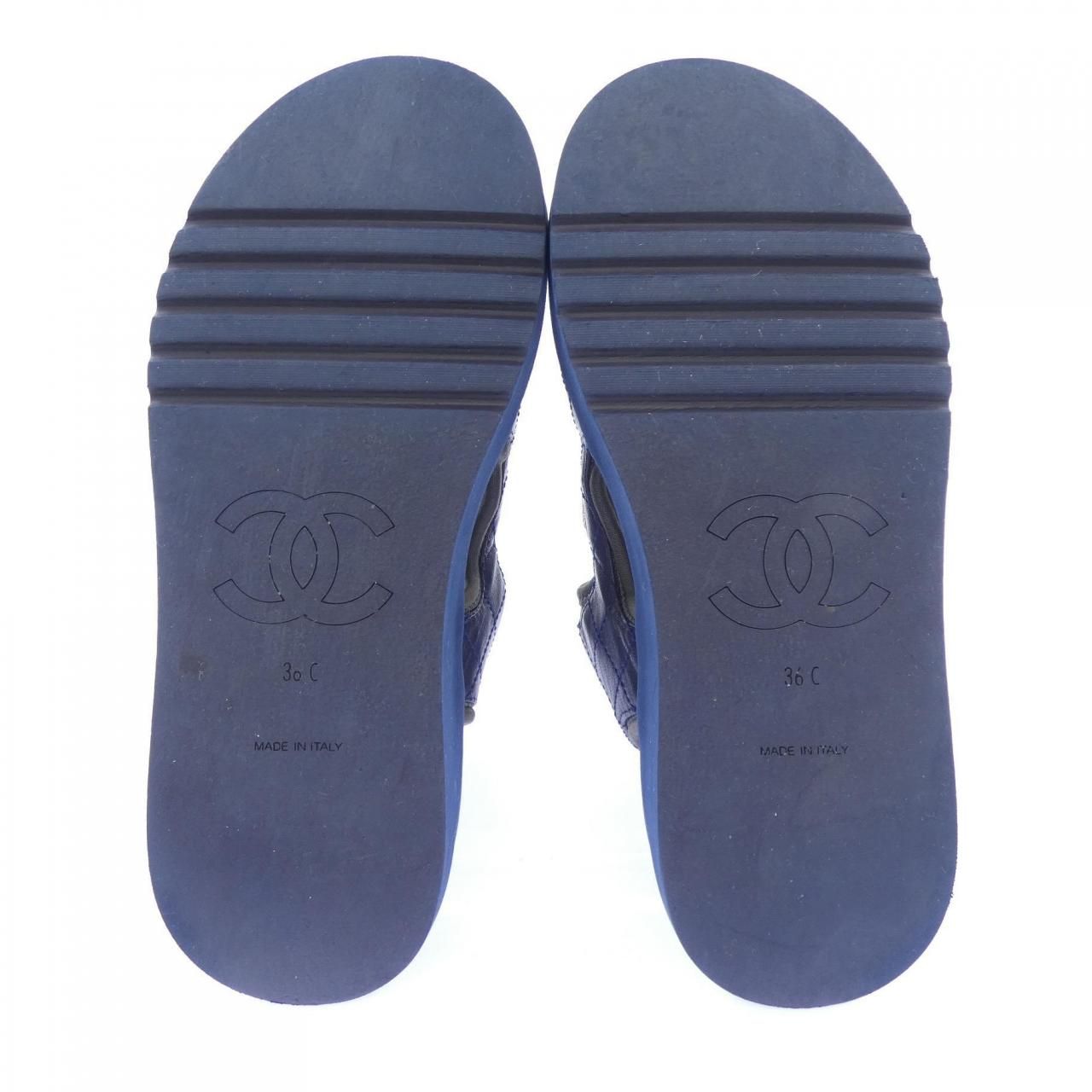 Chanel Sandals Navy — view 4