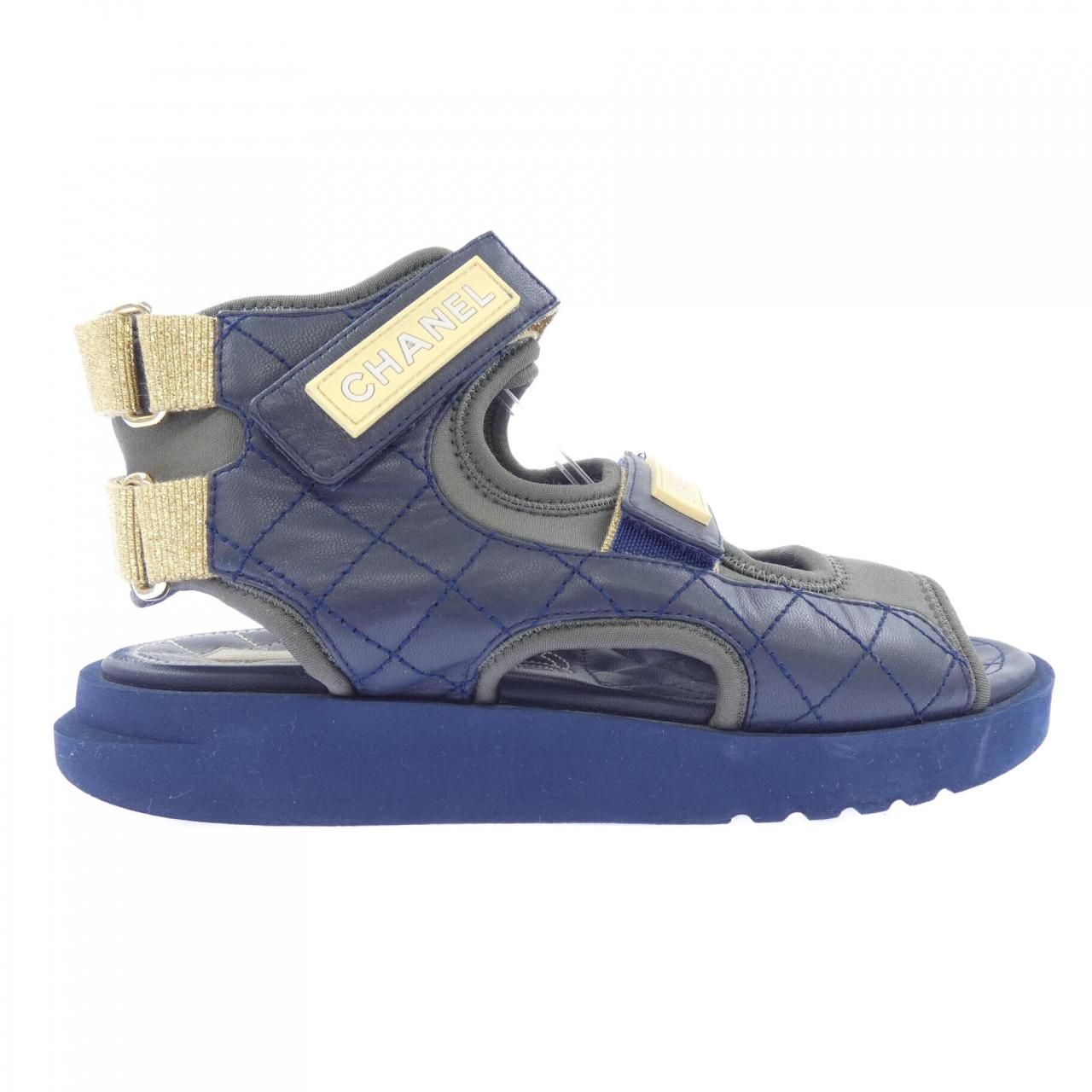 Chanel Sandals Navy