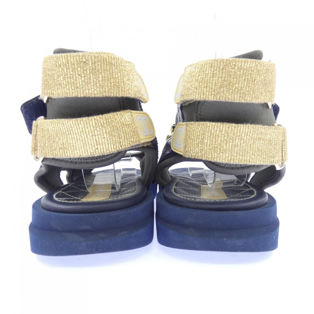 Chanel Sandals Navy — view 5