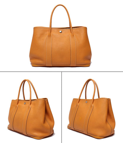 Hermes Tote Silver Garden Party PM 36 Taurillon Clemence — view 2