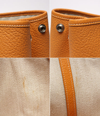 Hermes Tote Silver Garden Party PM 36 Taurillon Clemence — view 8