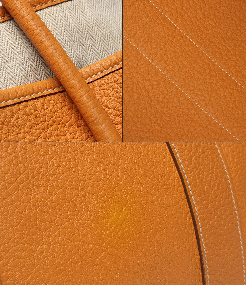 Hermes Tote Silver Garden Party PM 36 Taurillon Clemence — view 7