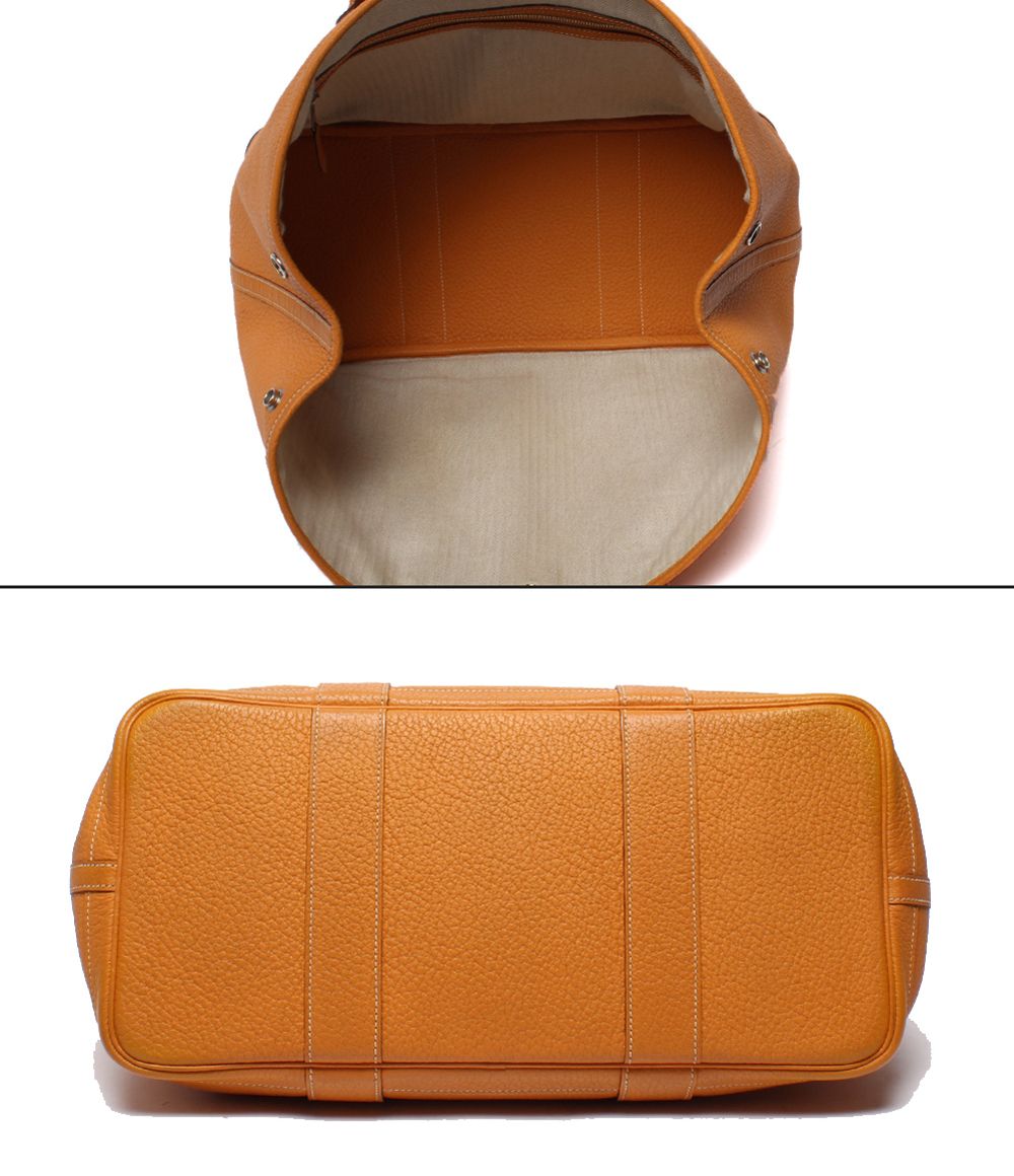 Hermes Tote Silver Garden Party PM 36 Taurillon Clemence — view 3