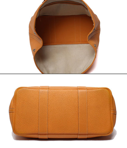 Hermes Tote Silver Garden Party PM 36 Taurillon Clemence — view 3