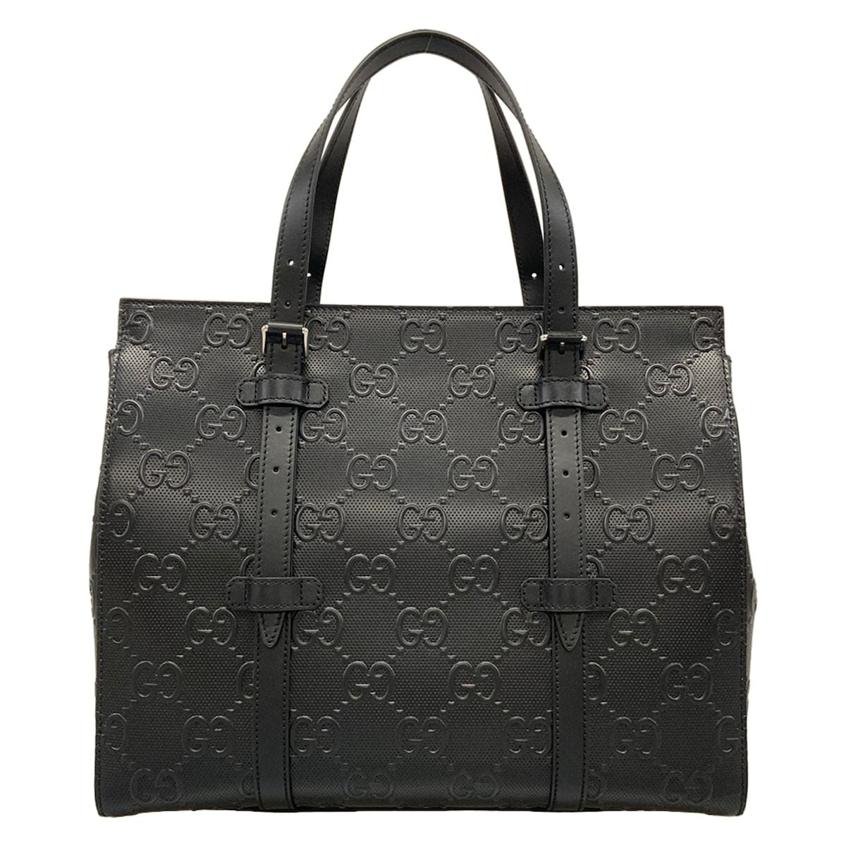 Gucci Tote GG Black Leather
