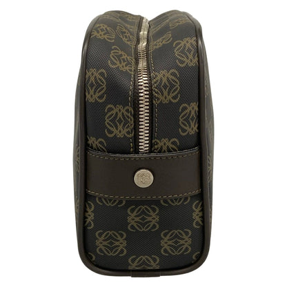 Loewe Anagram Pattern 306.84.006 Da Ninebrown Beige Leather Shoulder Bag — view 4