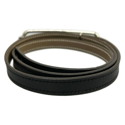 Hermes leto 80 Roulis Black Etoupe bule Silver Belt — view 2
