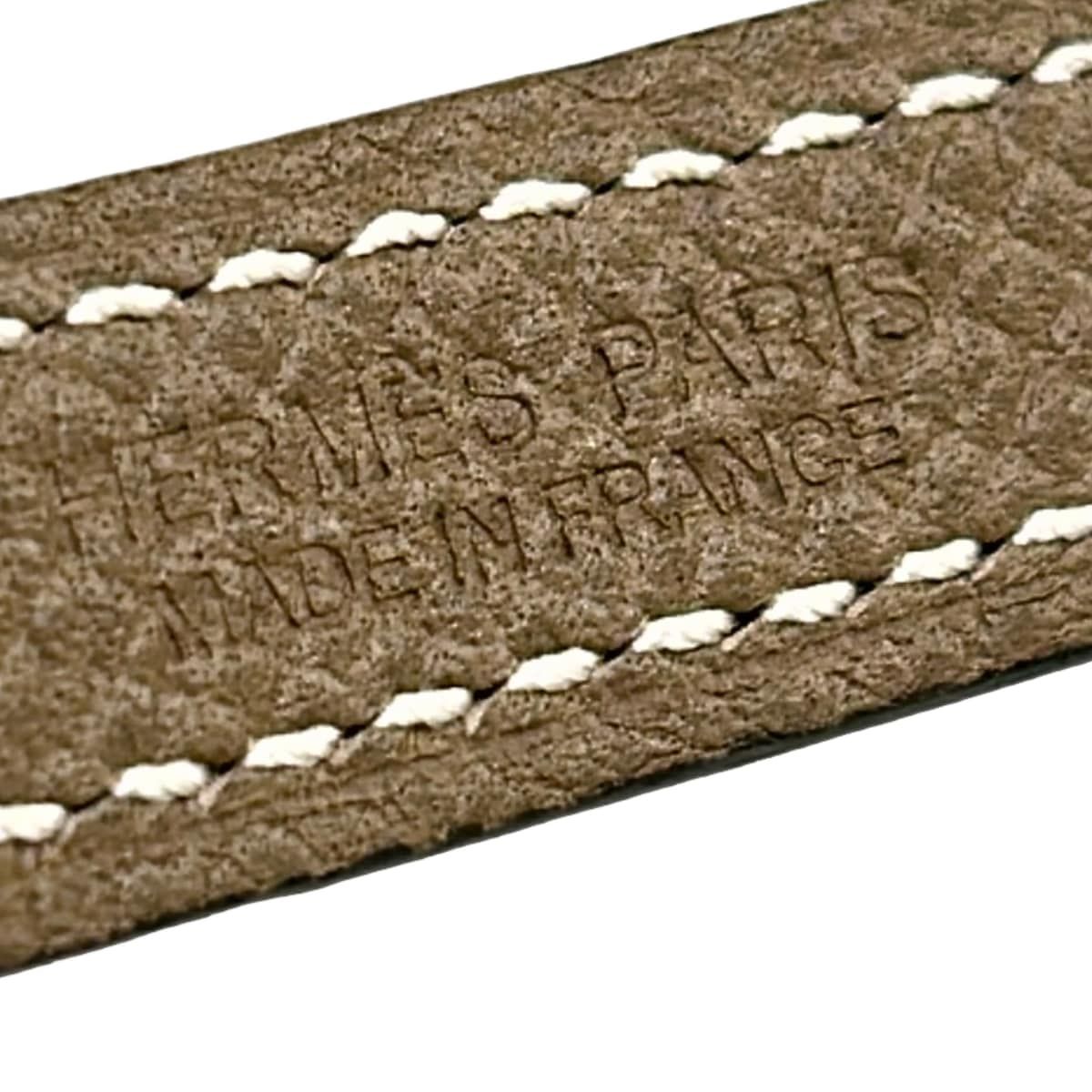 Hermes leto 80 Roulis Black Etoupe bule Silver Belt — view 4