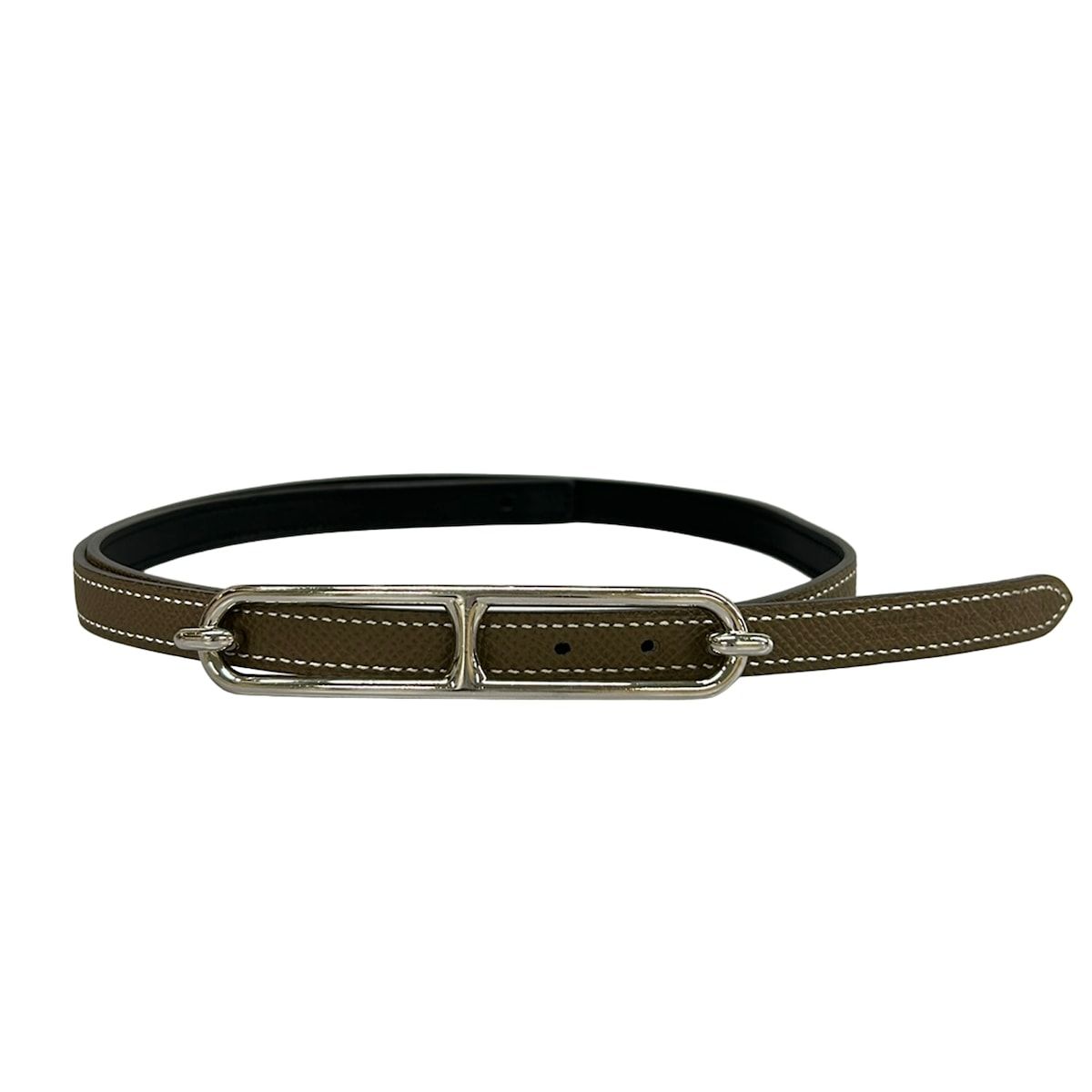 Hermes leto 80 Roulis Black Etoupe bule Silver Belt — view 5
