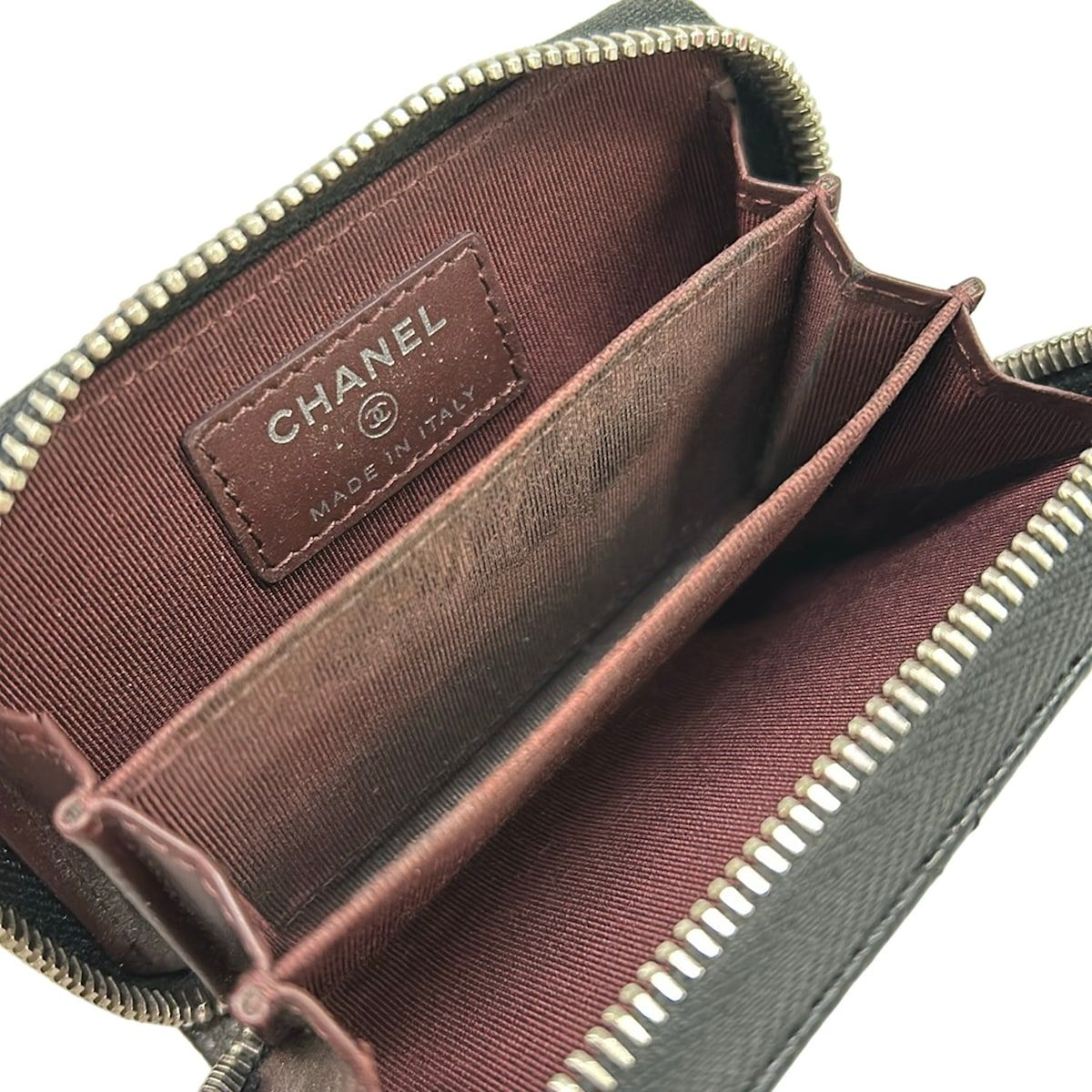 Chanel Coin Case Quilted Black CC Logo Silver — view 3