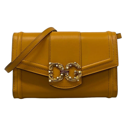 Dolce & Gabbana Shoulder Bag DG Brown Leather