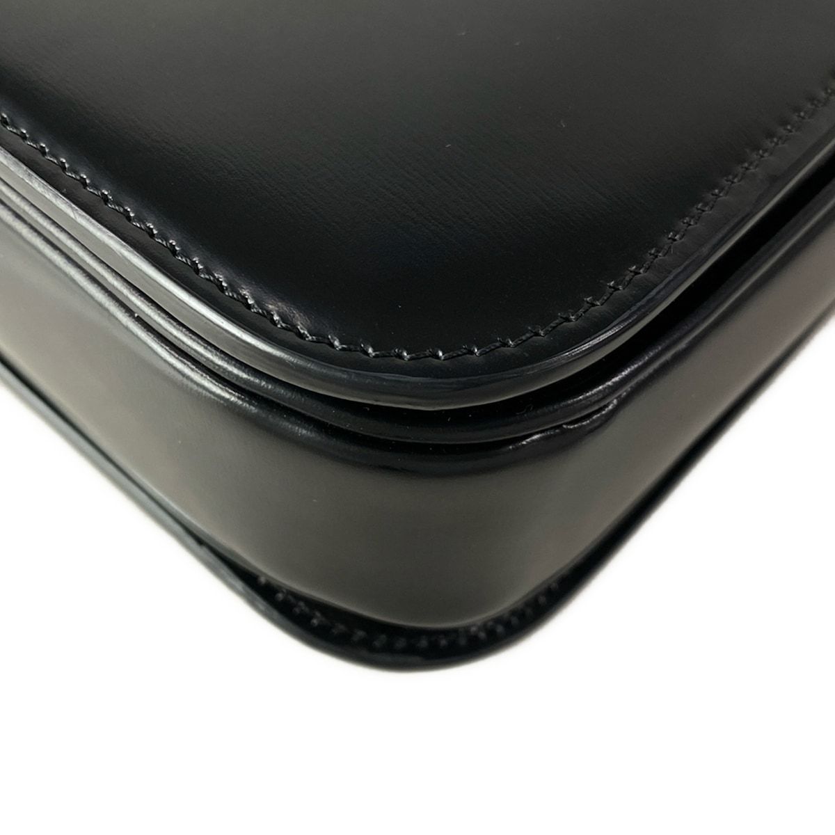 Celine Shoulder Bag Ninela Triomphe Midi Amu Black — view 8