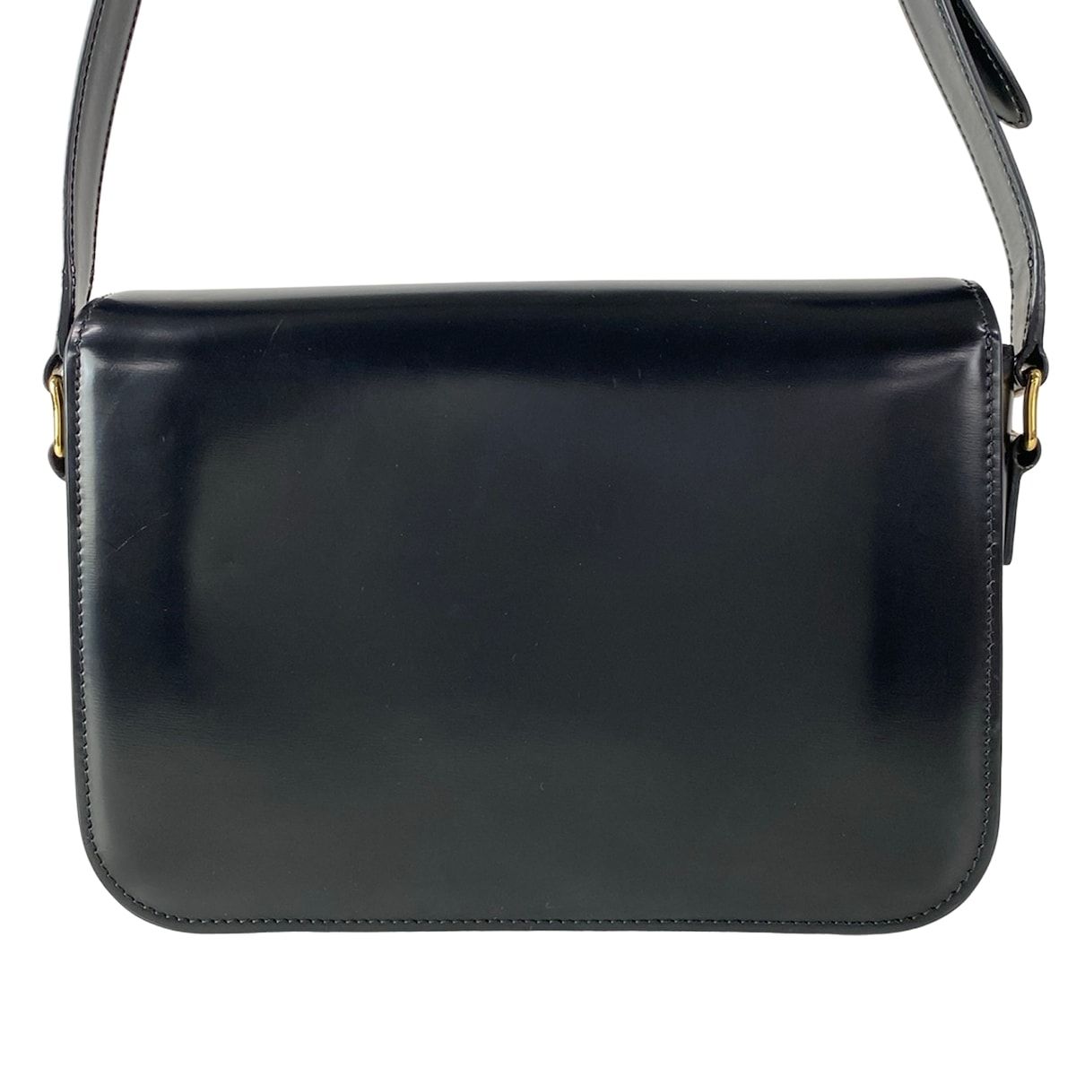 Celine Shoulder Bag Ninela Triomphe Midi Amu Black — view 3