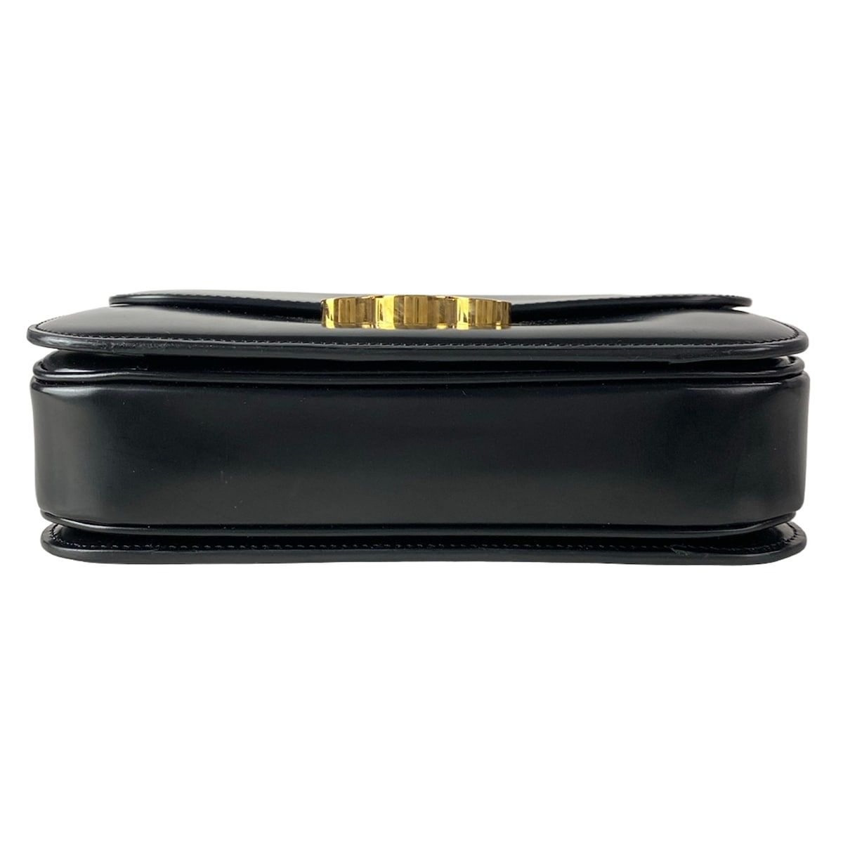 Celine Shoulder Bag Ninela Triomphe Midi Amu Black — view 5