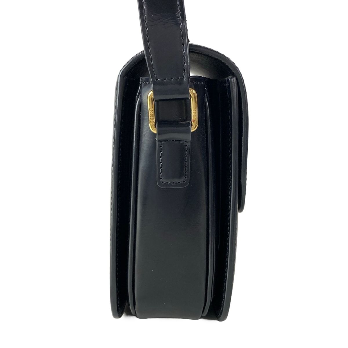 Celine Shoulder Bag Ninela Triomphe Midi Amu Black — view 2