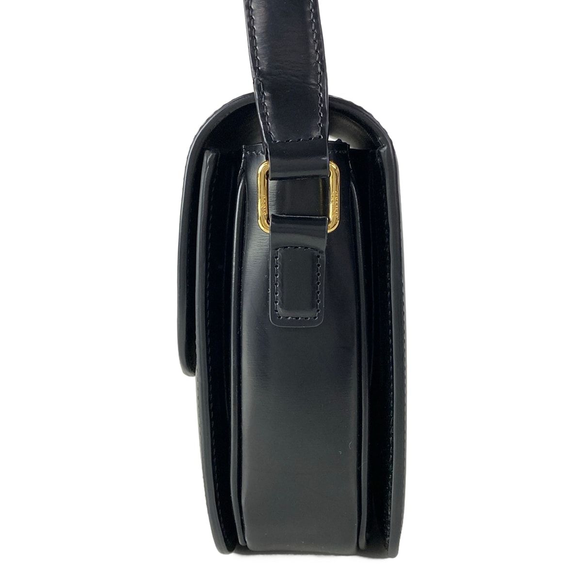 Celine Shoulder Bag Ninela Triomphe Midi Amu Black — view 4