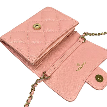 Chanel Wallet Ninela nineminiche reto Quilted Pink Che Gold — view 3