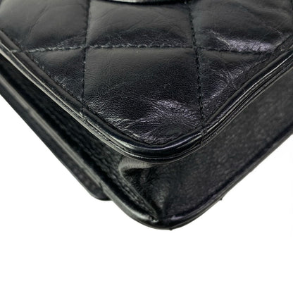 Chanel Shoulder Bag 2.55 Black Vintage Gold Che — view 8
